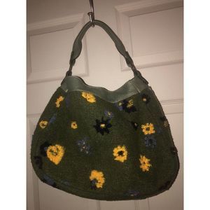 Sofia C Handbag Hobo Bag  Felt Wool & Leather